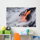 Pahoehoe Lava Flowing From Kilauea Into Frothy Pacific Ocean Wall Mural