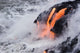 Pahoehoe Lava Flowing From Kilauea Into Frothy Pacific Ocean Wall Mural