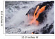 Pahoehoe Lava Flowing From Kilauea Into Frothy Pacific Ocean Wall Mural