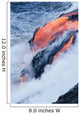 View of Pahoehoe lava flowing into Pacific Ocean Wall Mural