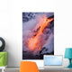 Pahoehoe Lava Flowing From Kilauea Into Steaming Pacific Ocean Wall Mural