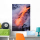 Pahoehoe Lava Flowing From Kilauea Into Steaming Pacific Ocean Wall Mural