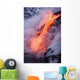 Pahoehoe Lava Flowing From Kilauea Into Steaming Pacific Ocean Wall Mural