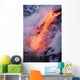 Pahoehoe Lava Flowing From Kilauea Into Steaming Pacific Ocean Wall Mural