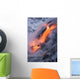 View of Pahoehoe lava flowing into Pacific Ocean Wall Mural
