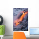 View of Pahoehoe lava flowing into Pacific Ocean Wall Mural