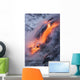 View of Pahoehoe lava flowing into Pacific Ocean Wall Mural