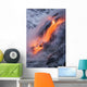 View of Pahoehoe lava flowing into Pacific Ocean Wall Mural