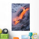 View of Pahoehoe lava flowing into Pacific Ocean Wall Mural