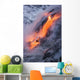 View of Pahoehoe lava flowing into Pacific Ocean Wall Mural