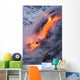 View of Pahoehoe lava flowing into Pacific Ocean Wall Mural