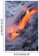 View of Pahoehoe lava flowing into Pacific Ocean Wall Mural