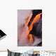View of Pahoehoe lava flowing into Pacific Ocean Wall Mural