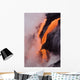 View of Pahoehoe lava flowing into Pacific Ocean Wall Mural