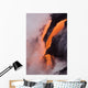 View of Pahoehoe lava flowing into Pacific Ocean Wall Mural