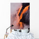 View of Pahoehoe lava flowing into Pacific Ocean Wall Mural