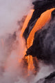 View of Pahoehoe lava flowing into Pacific Ocean Wall Mural