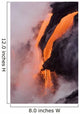 View of Pahoehoe lava flowing into Pacific Ocean Wall Mural