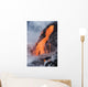 View of Pahoehoe lava flowing into Pacific Ocean Wall Mural