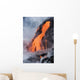 View of Pahoehoe lava flowing into Pacific Ocean Wall Mural