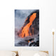 View of Pahoehoe lava flowing into Pacific Ocean Wall Mural