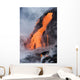 View of Pahoehoe lava flowing into Pacific Ocean Wall Mural