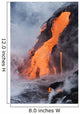 View of Pahoehoe lava flowing into Pacific Ocean Wall Mural