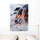 View of Pahoehoe lava flowing into Pacific Ocean Wall Mural