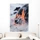 View of Pahoehoe lava flowing into Pacific Ocean Wall Mural