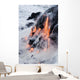 View of Pahoehoe lava flowing into Pacific Ocean Wall Mural