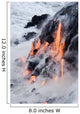 View of Pahoehoe lava flowing into Pacific Ocean Wall Mural