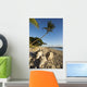 USA, Hawaii, Maui, Palm tree and driftwood on beach Wall Mural