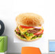 Cheeseburger on a White Background Wall Decal