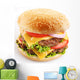 Cheeseburger on a White Background Wall Decal