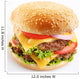Cheeseburger on a White Background Wall Decal