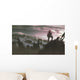 Astronaut Standing Ruined Building Wall Decal
