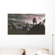 Astronaut Standing Ruined Building Wall Decal