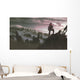 Astronaut Standing Ruined Building Wall Decal