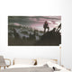 Astronaut Standing Ruined Building Wall Decal