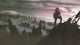Astronaut Standing Ruined Building Wall Decal