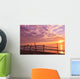 A Fence Along The Water's Edge At Sunrise At Cabo Pulmo Wall Mural