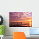 A Fence Along The Water's Edge At Sunrise At Cabo Pulmo Wall Mural