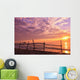 A Fence Along The Water's Edge At Sunrise At Cabo Pulmo Wall Mural