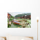 Parked Wooden Tourist Boats Wall Decal