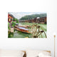 Parked Wooden Tourist Boats Wall Decal