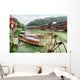 Parked Wooden Tourist Boats Wall Decal