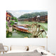 Parked Wooden Tourist Boats Wall Decal