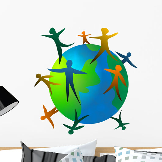world people Wall Decal