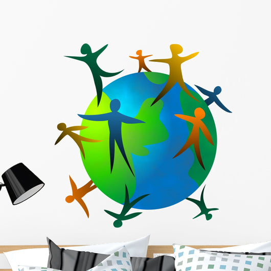 world people Wall Decal