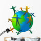 world people Wall Decal